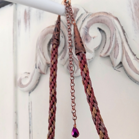 Waterfall‎ beaded necklace - Picture 3 of 8